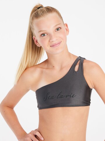 PROTEST Bustier Bikini 'PRTYeah JR'‌‌‌‌‌‌‌ in Grau