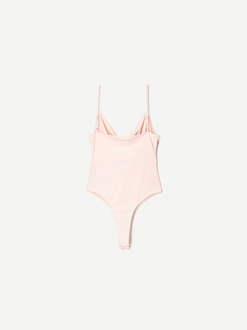 Bershka Shirt bodysuit in Pink