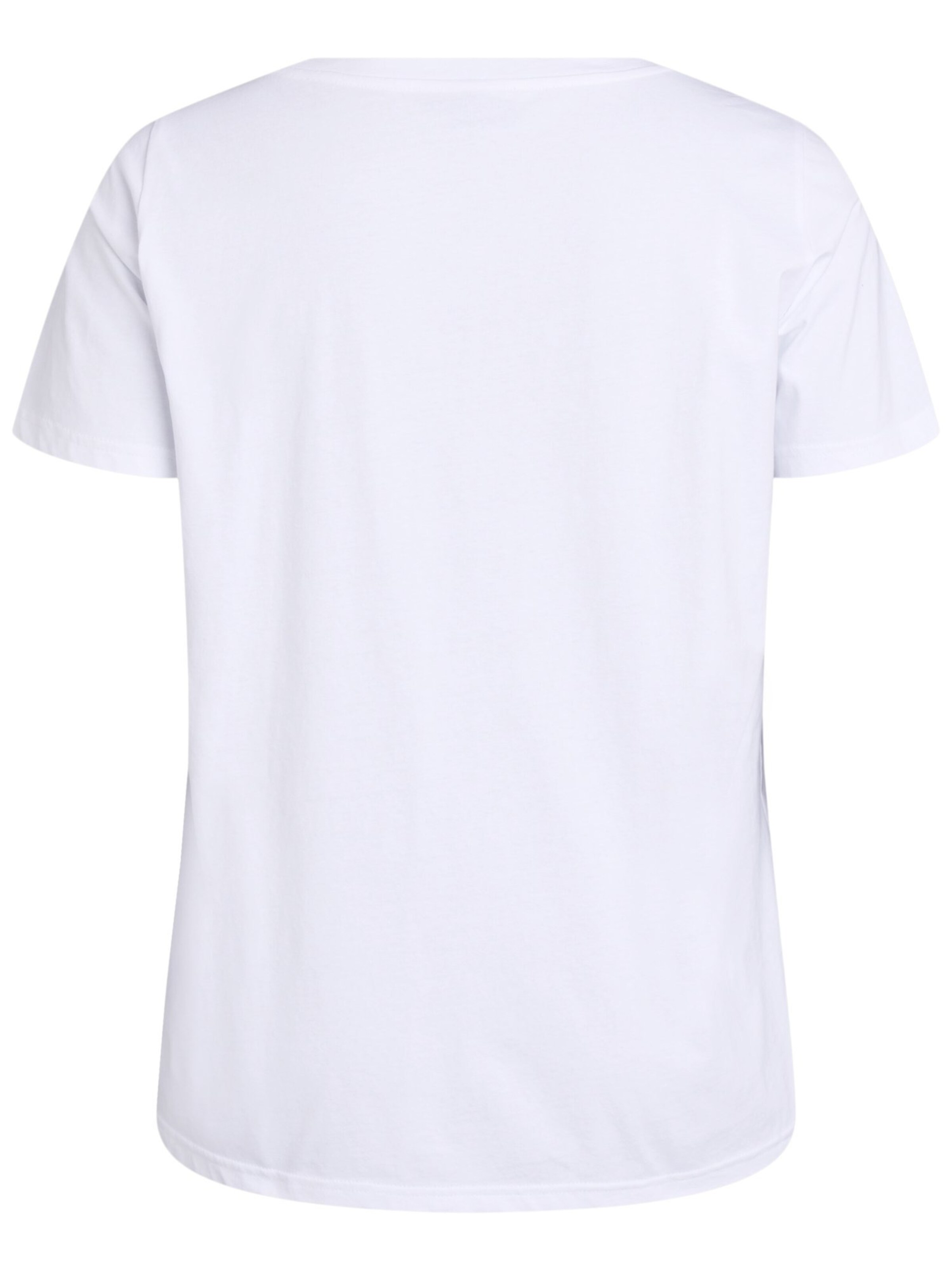 Zizzi T-shirt 'Vevelyn' in Weiß