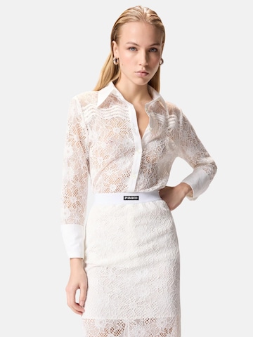 Chemisier 'PINKO COLINE CAMICIA PIZZO REBRODE CAMICIA' PINKO en blanc