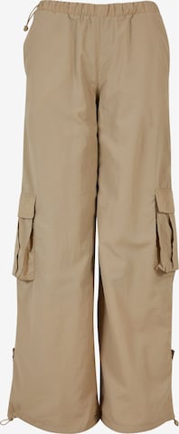 Urban Classics Tapered Cargo Pants in Beige: front