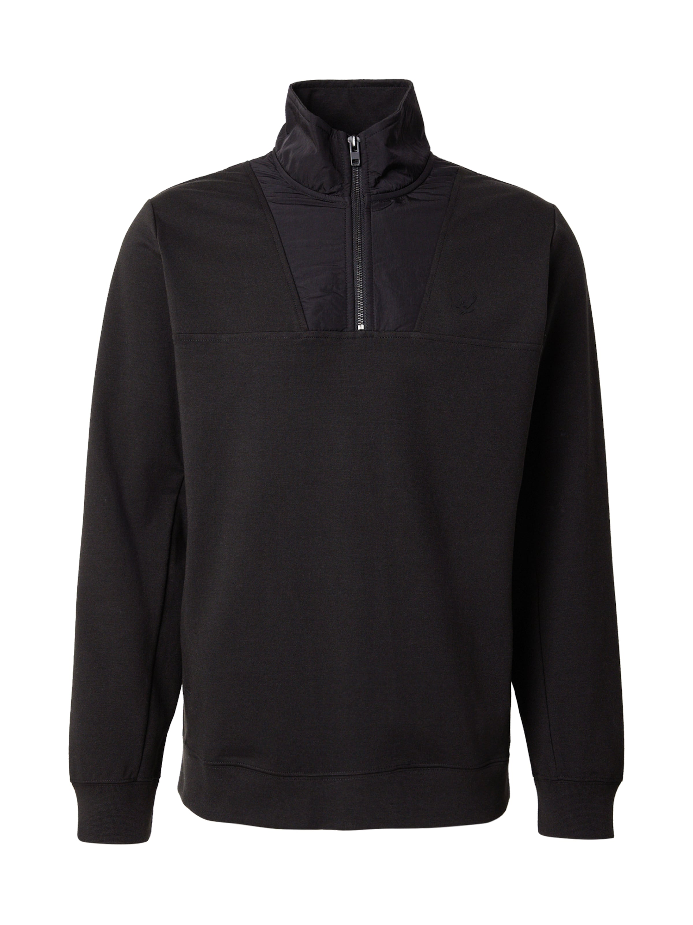 Lyle & Scott Sweatshirt in Zwart: voorkant