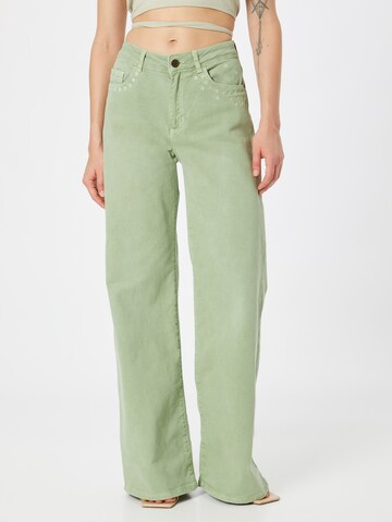 Fabienne Chapot Wide leg Jeans in Groen: voorkant