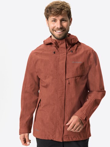 VAUDE Outdoorjas 'Rosemoor II' in Bruin: voorkant