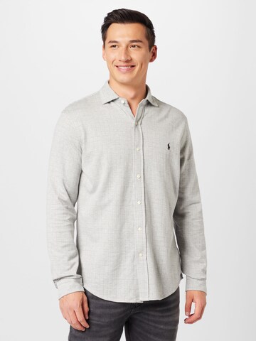 Polo Ralph Lauren Slim Fit Hemd in Grau: predná strana