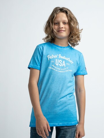 T-Shirt Petrol Industries en bleu : devant