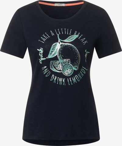 CECIL Shirt in Navy / Turquoise / Silver, Item view