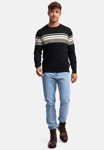 INDICODE JEANS Trui 'League' in Zwart