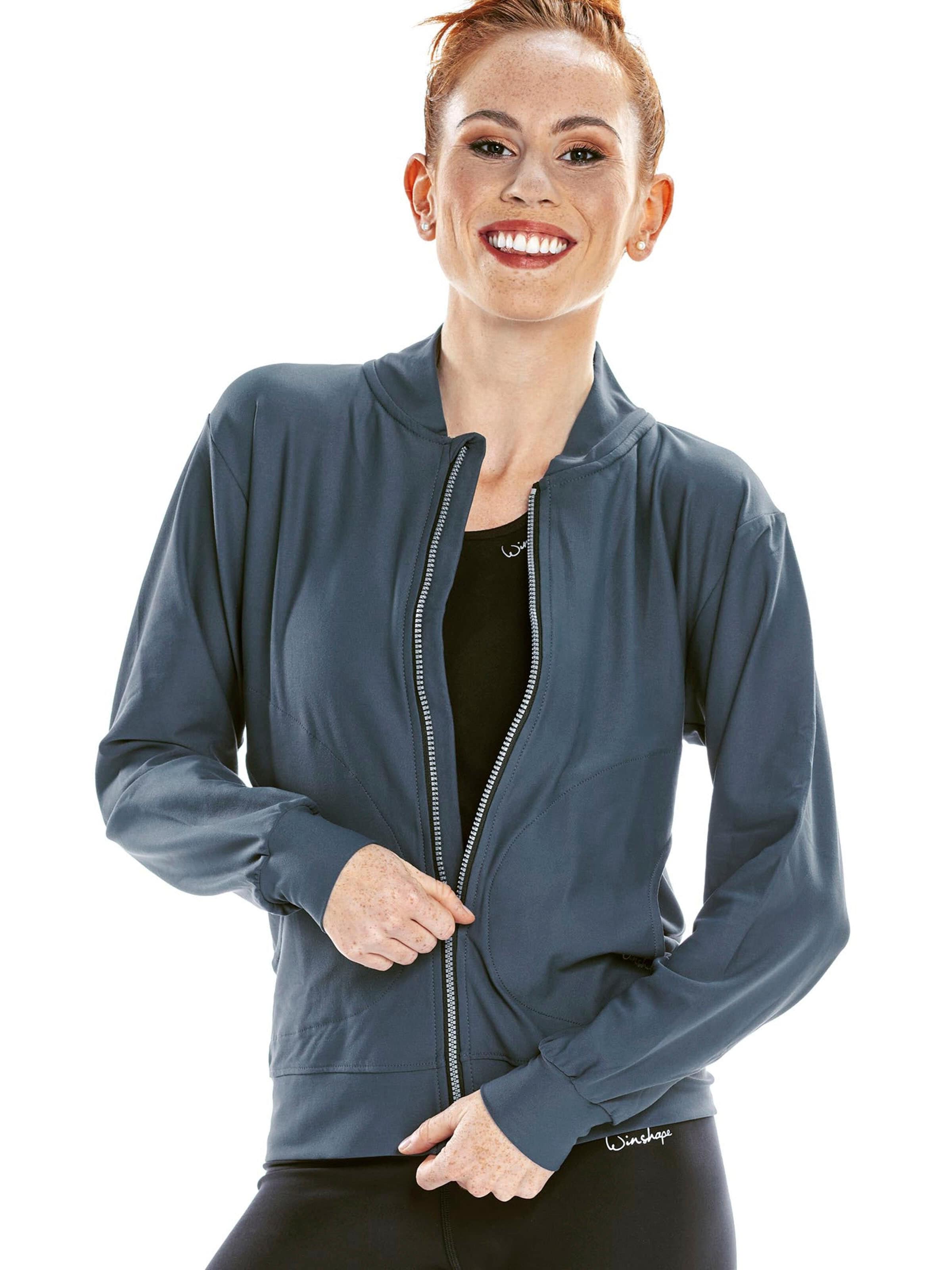 Winshape Αθλητικό μπουφάν 'J007C' σε γκρι: μπροστά