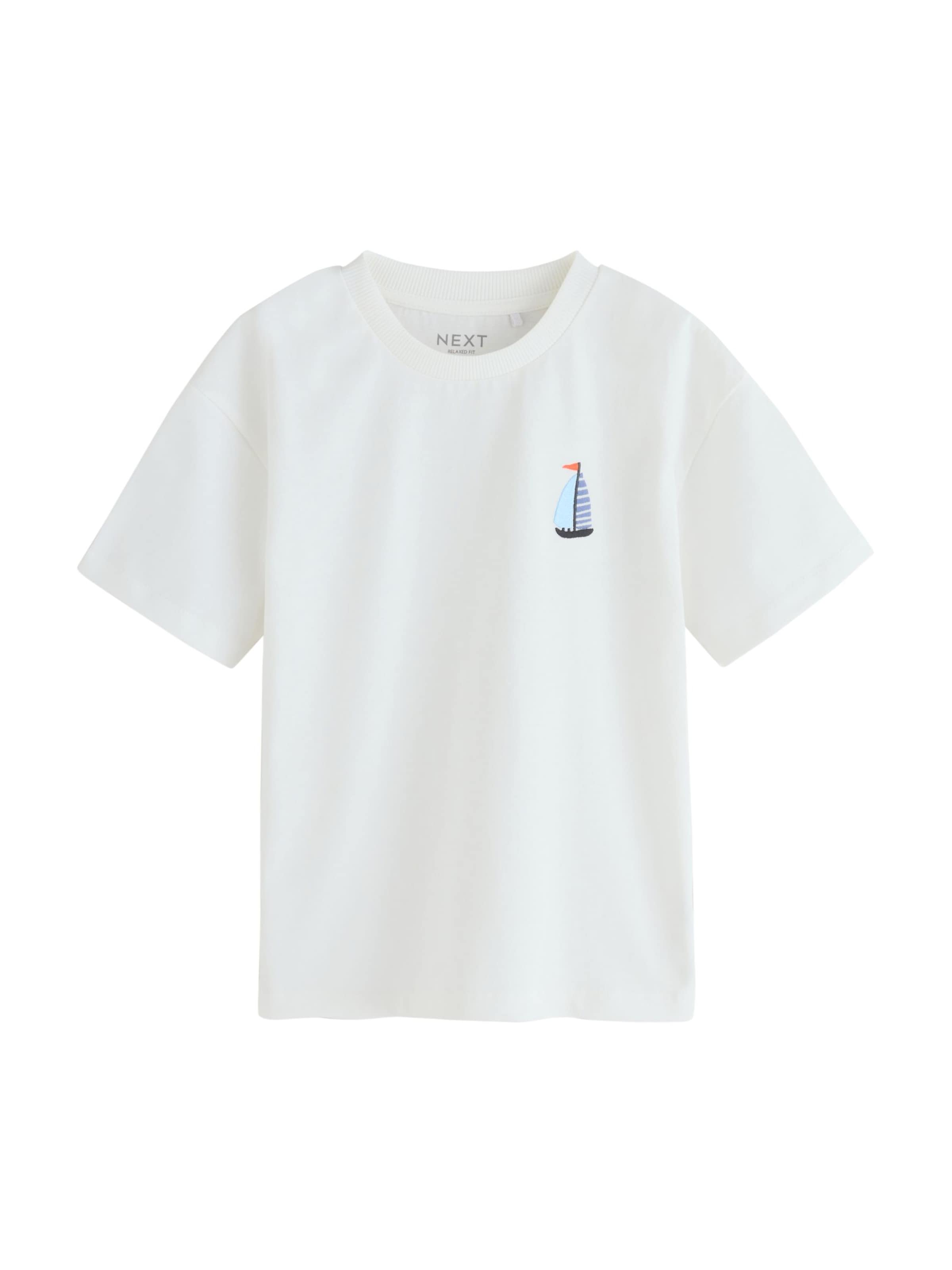 T-Shirt Next en blanc : devant