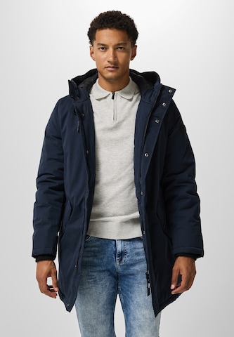 Street One MEN Parka mit Kapuze in Blau: Vorderseite