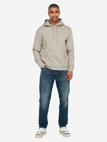 Only & Sons Sweatshirt 'Connor' in Beige