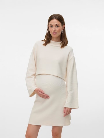 T-shirt MAMALICIOUS en beige : devant