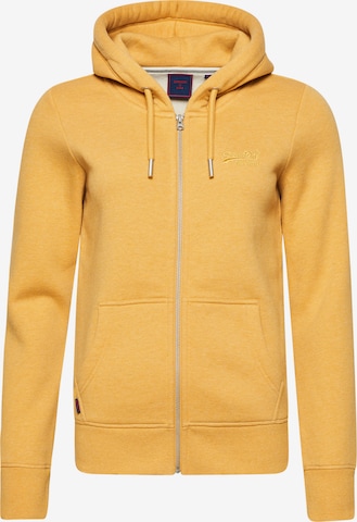 Superdry Sweatjacke 'Essential' in Gelb: predná strana