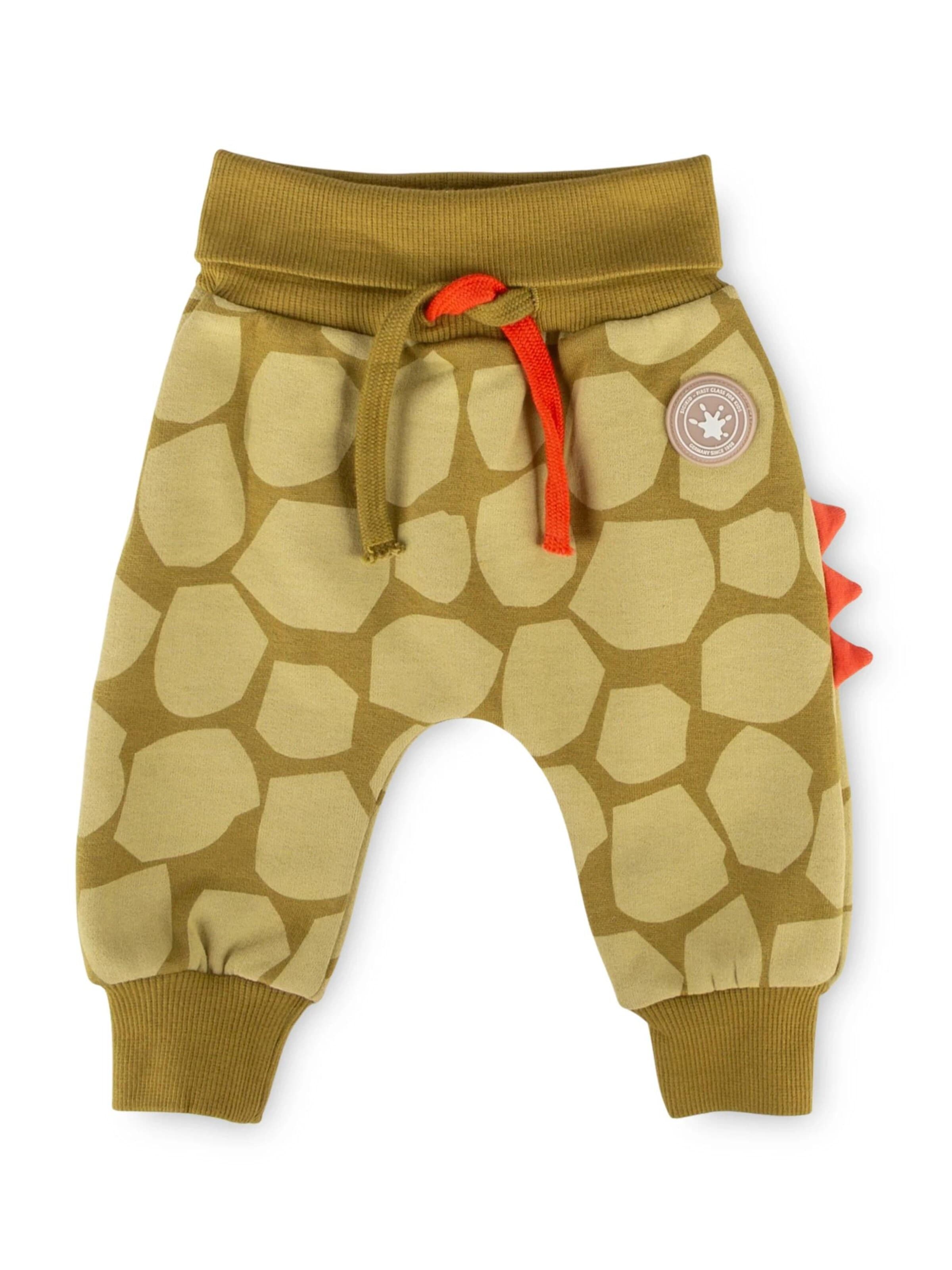 SIGIKID Regular Trousers 'Sweathose Dino Fun' in Green: front