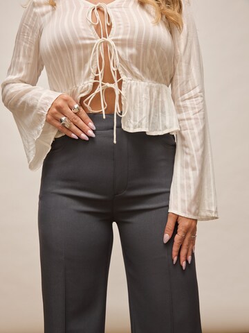 Regular Pantalon à plis 'Straight Leg' noar studios en gris