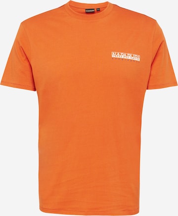 NAPAPIJRI Shirt 'S-GRAS' in Oranje: voorkant