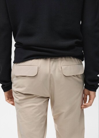 MANGO MAN Slim fit Pants 'Due' in Beige