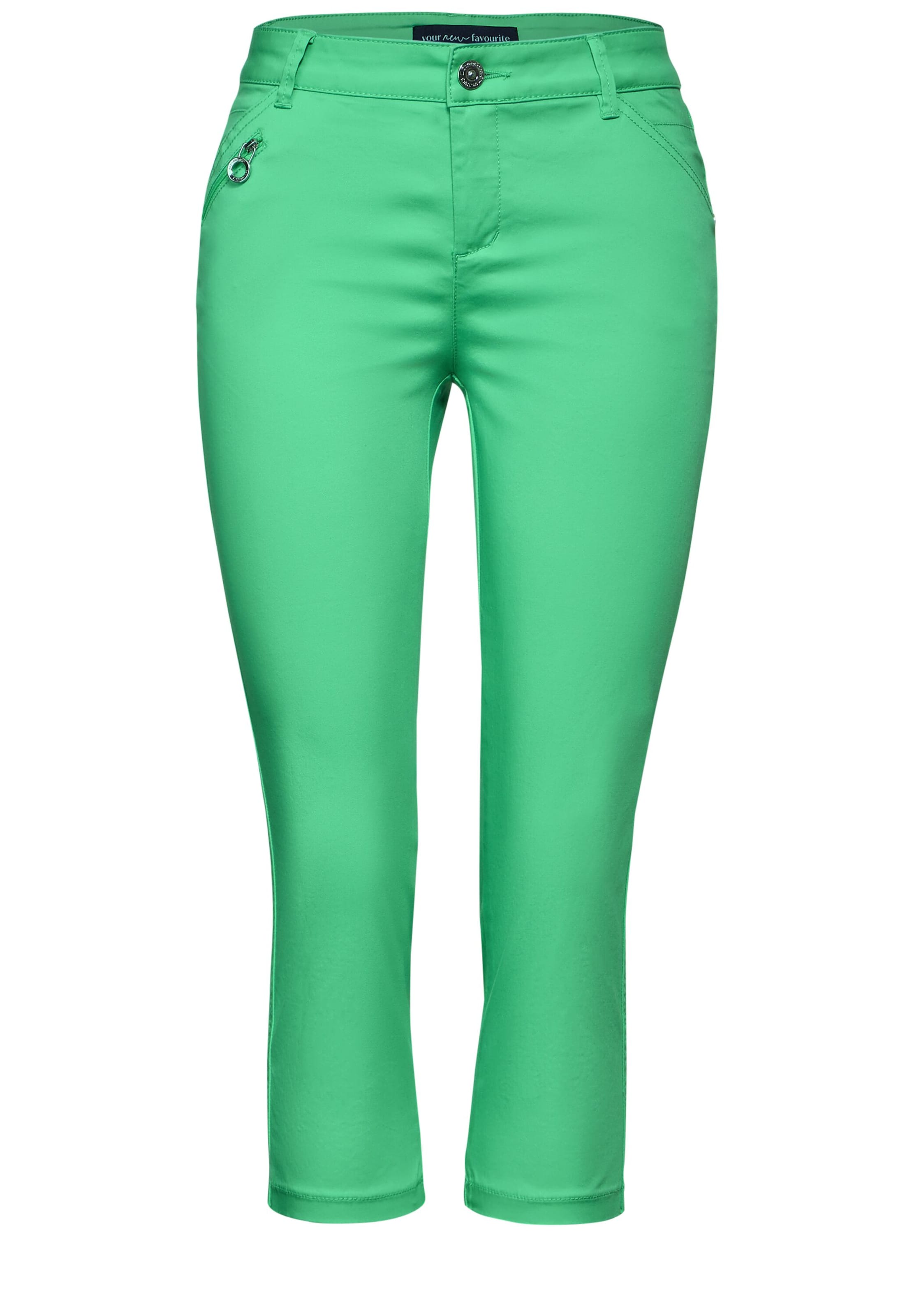 STREET ONE Slim fit Jeans in Green: front