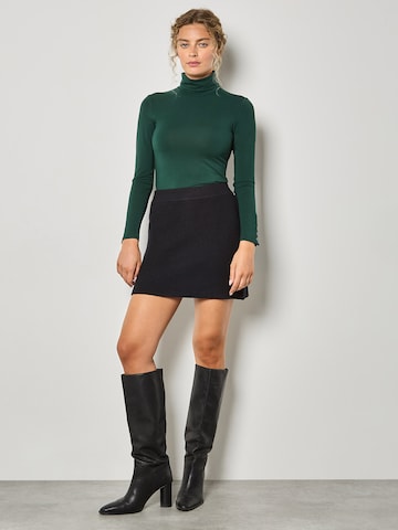 Apricot Ribbed Knit Mini Skirt ' ' in Schwarz