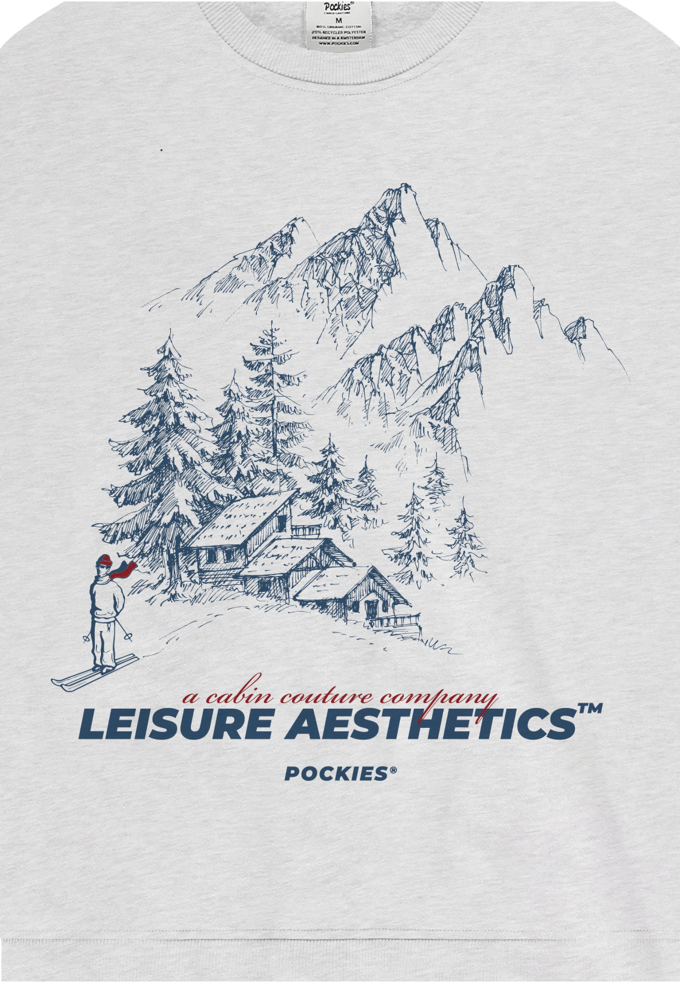 Pockies Sweatshirt 'La Ski' in Grijs