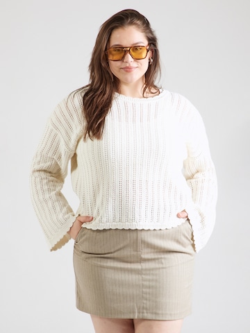 Noisy May Curve Sweater 'NMLAIKA' in Beige: front