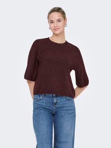 ONLY Sweter 'ONLLoyal' w kolorze brązowy: przód