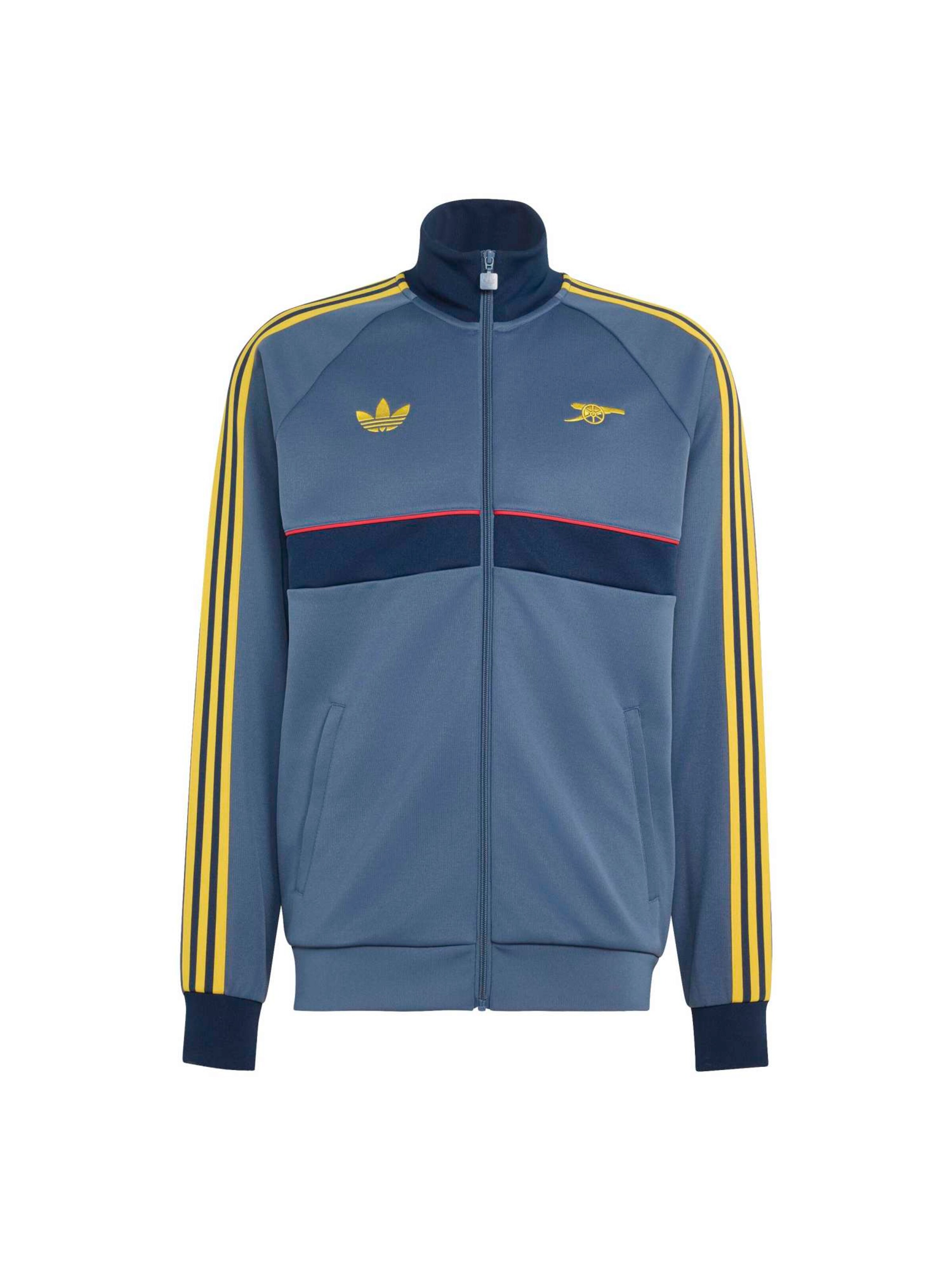 ADIDAS PERFORMANCE Sportssweatjakke 'AFC OG' i S i navy / opal / gul / kirsebærsrød, Produktvisning