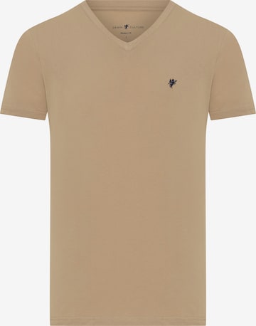 DENIM CULTURE T-shirt 'Barrow' i beige: framsida