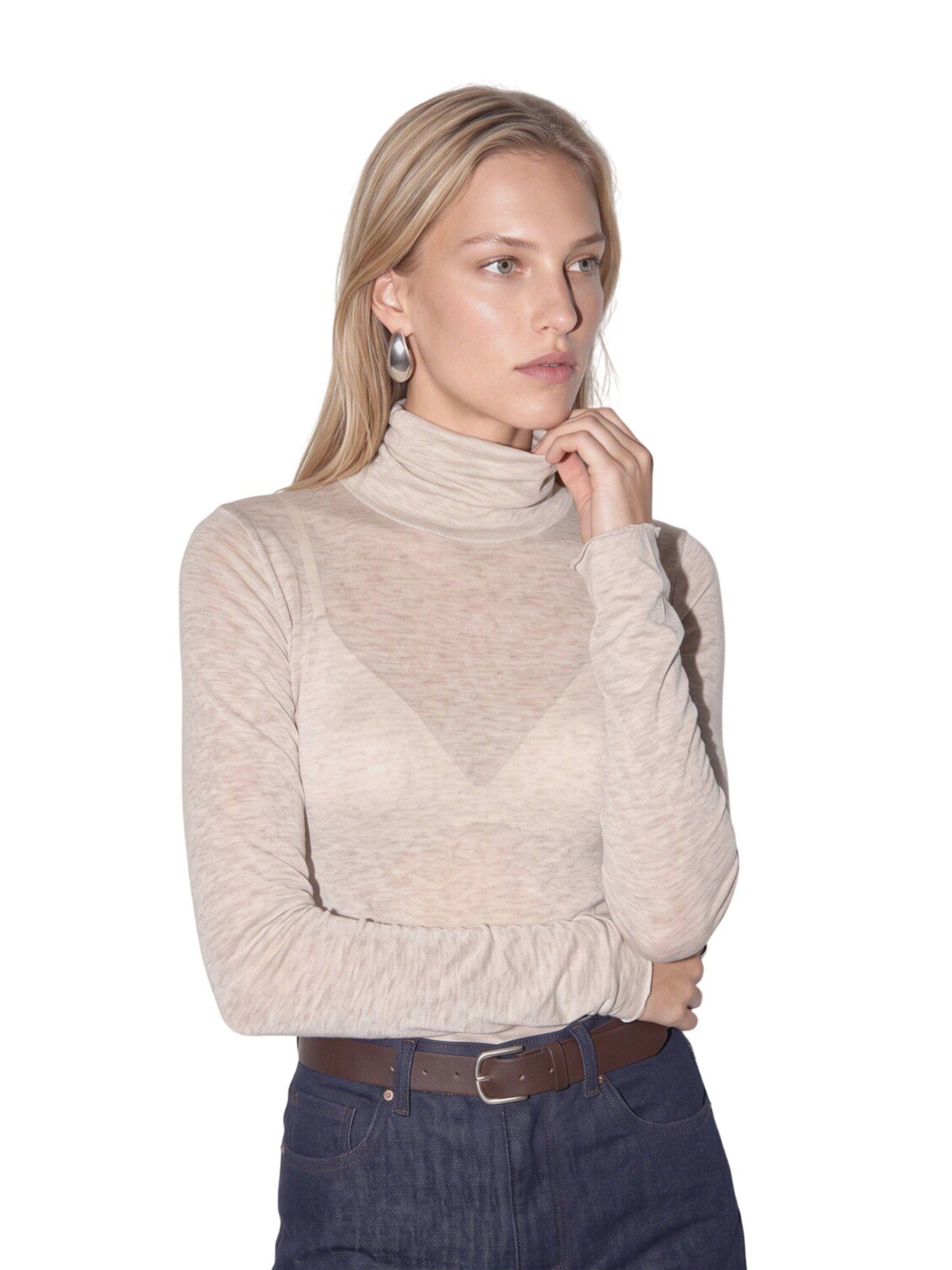 No Matter What Bluse‌‌ in Beige: Vorderseite