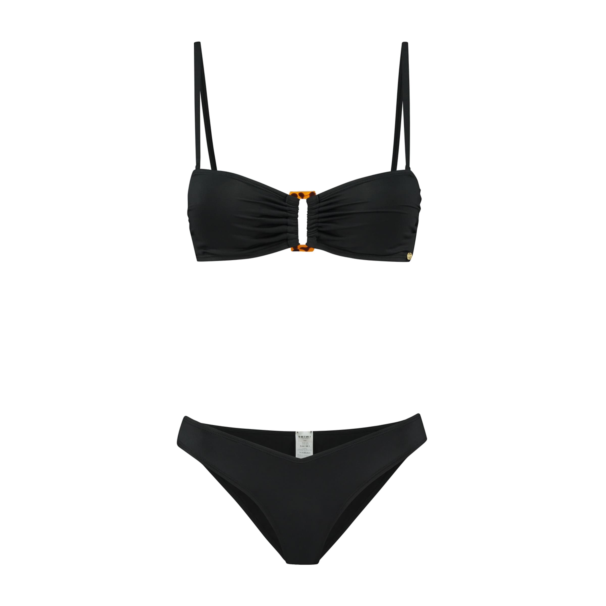 Shiwi Bandeau Bikini 'Zoe' i svart: framsida