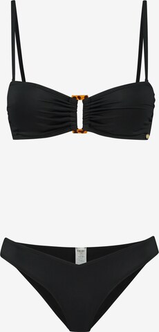 Shiwi Bandeau Bikini 'Zoe' i svart: framsida