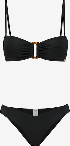 Shiwi Bandeau Bikini 'Zoe' in Black: front