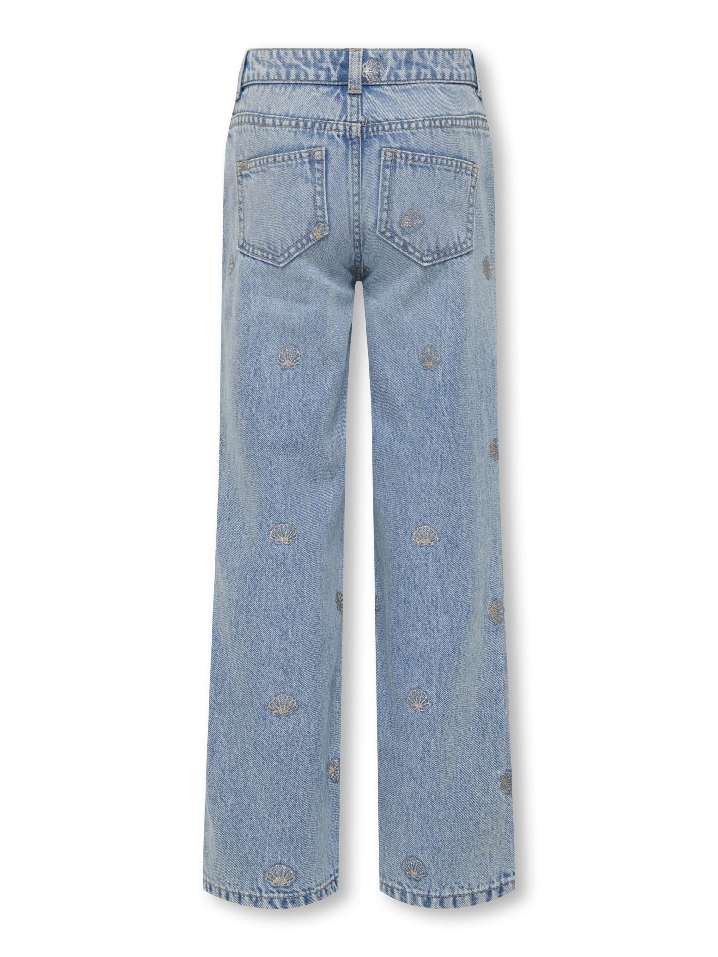 ONLY GIRLS Wide Leg Jeans 'KOGJuicy' i blå