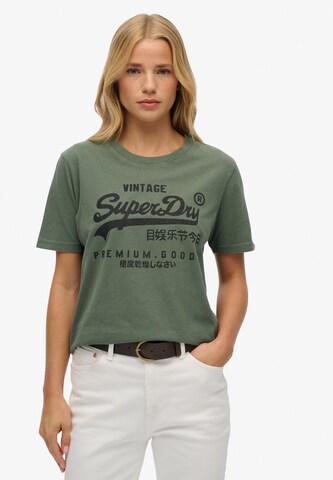 T-shirt Superdry en vert : devant
