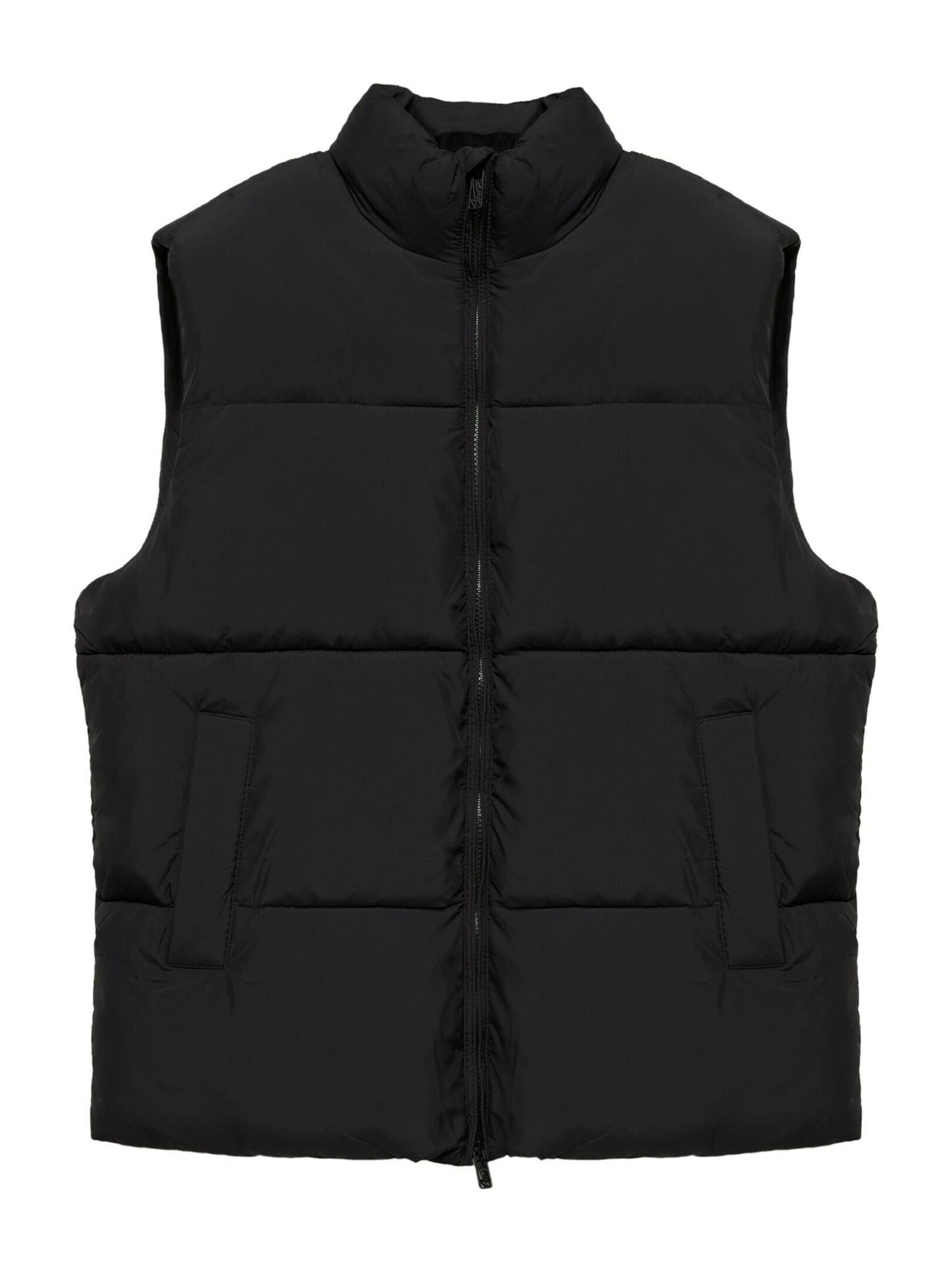 Vestă 'STWD' de la Pull&Bear pe negru: față