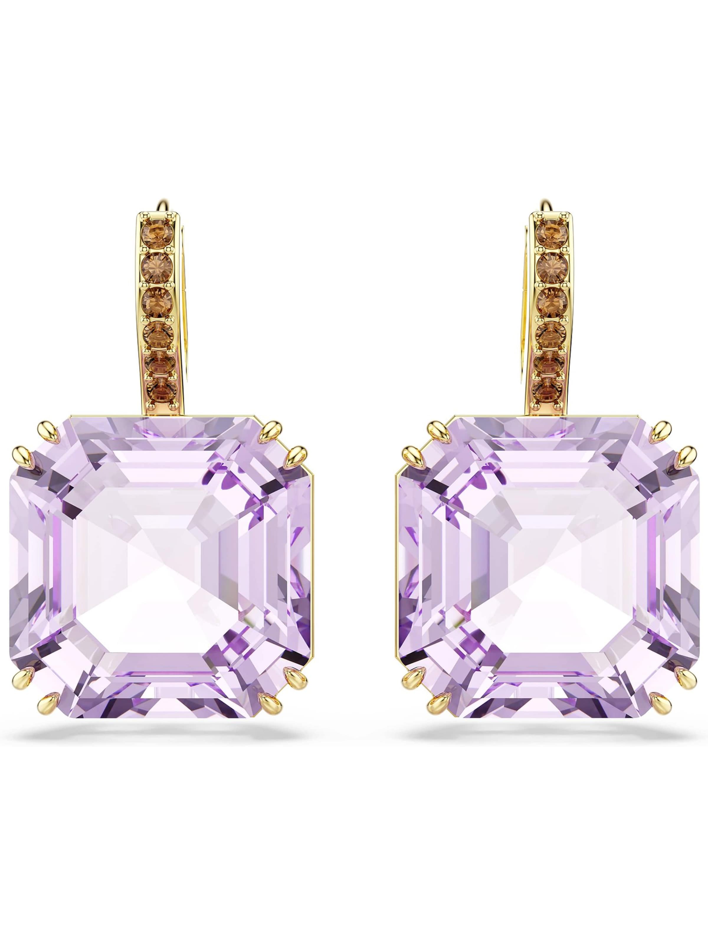 Swarovski Ohrringe in One Size in lila, Produktansicht
