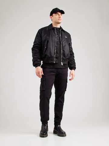 Only & Sons Tapered Cargo Pants 'Cam Stage' in Black