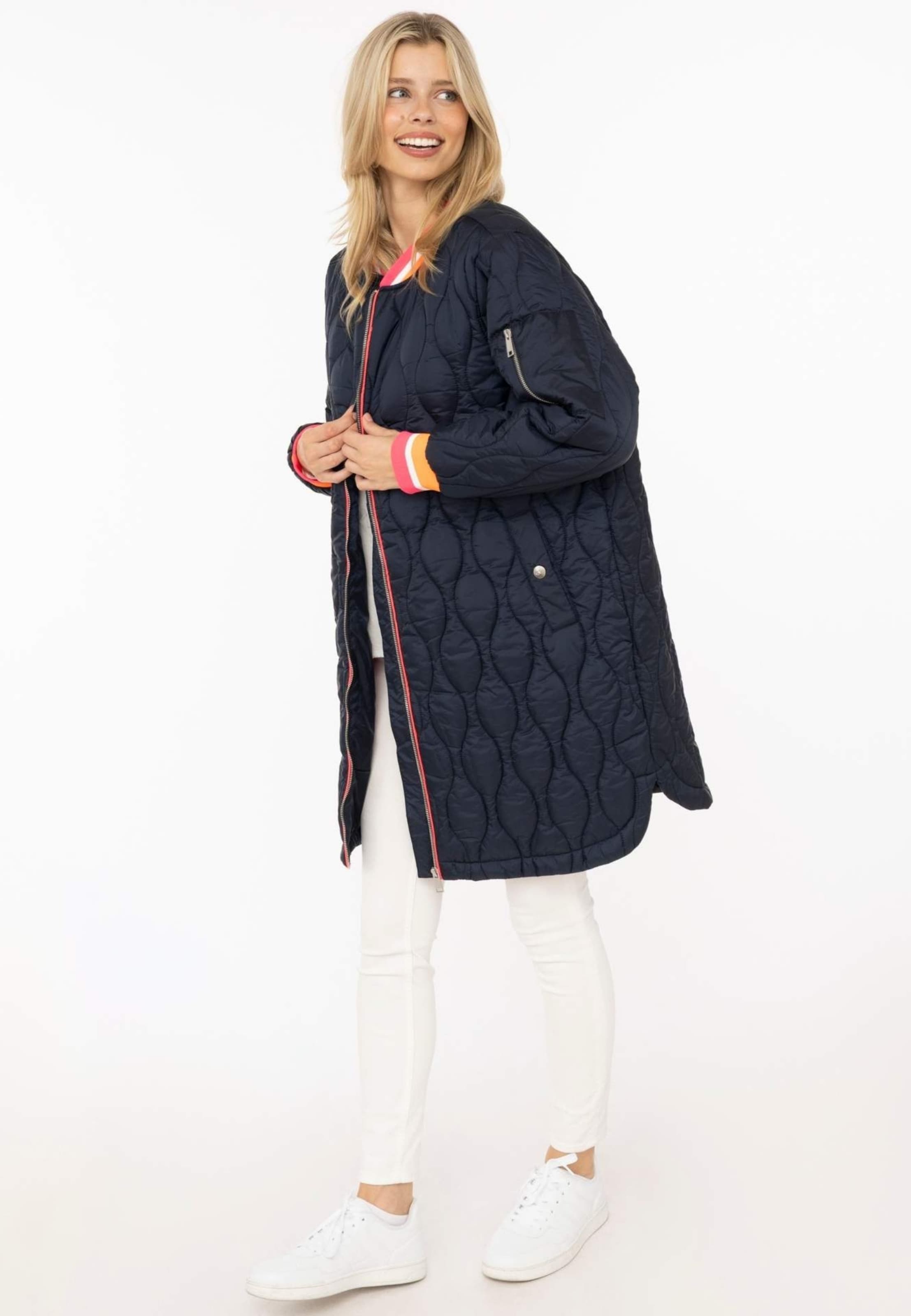 Manteau mi-saison Zwillingsherz en bleu : devant