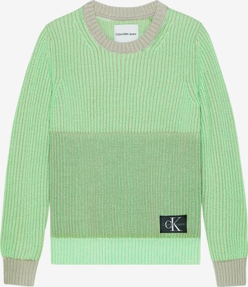 Pull-over Calvin Klein Jeans en vert : devant