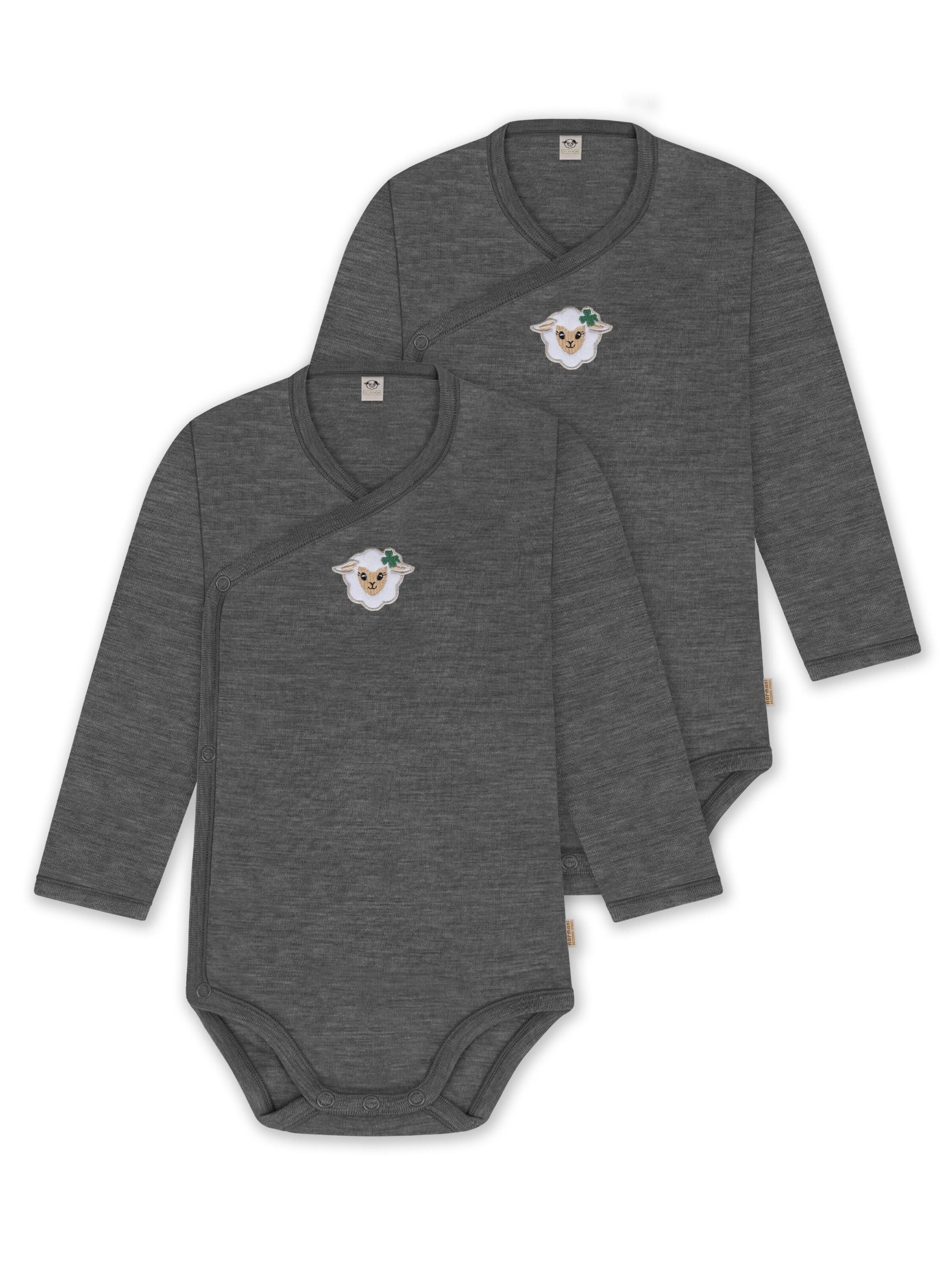 Barboteuse / body normani en gris : devant