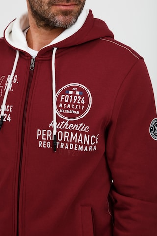 FQ1924 Zip-Up Hoodie 'THURE' in Red