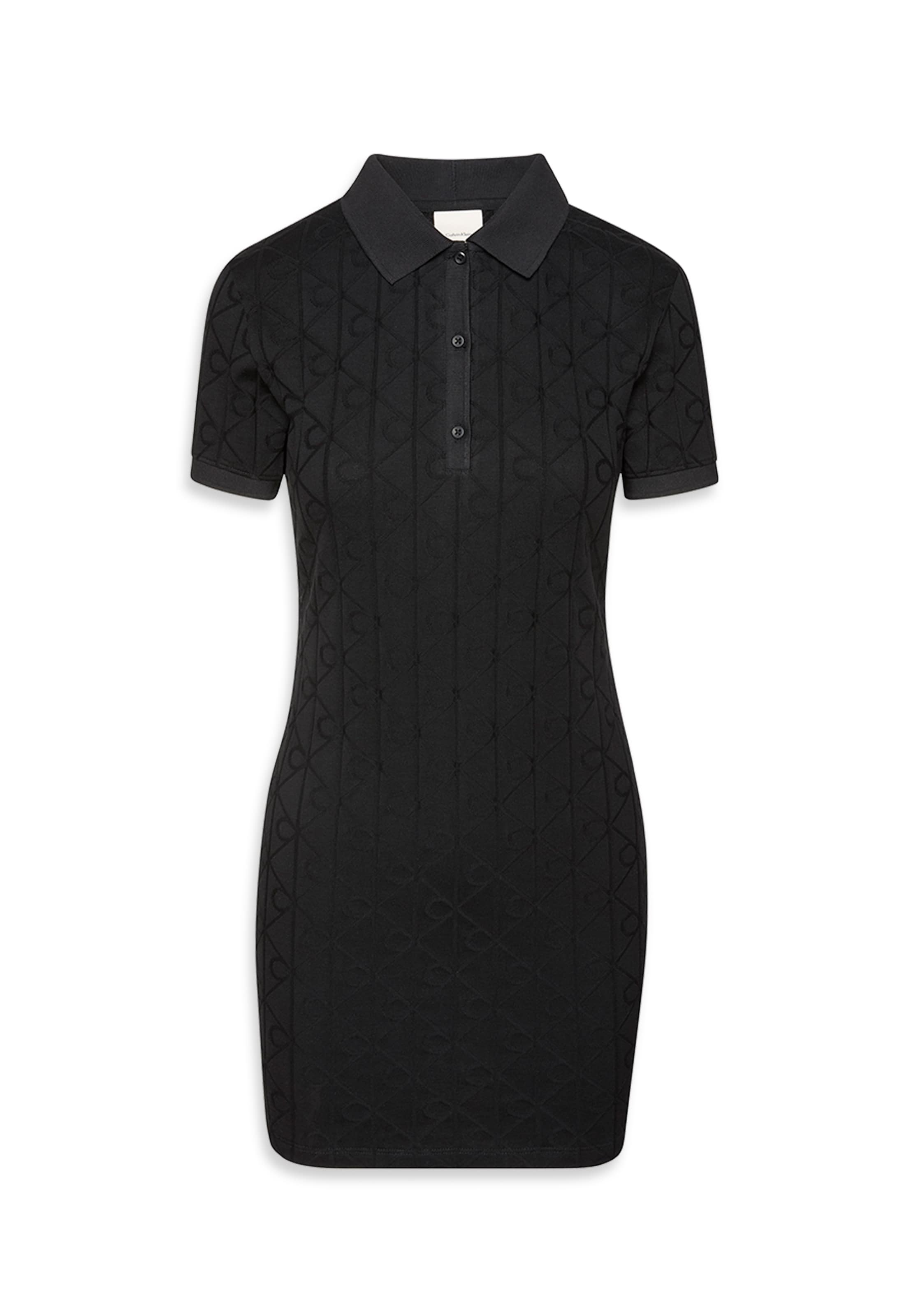 Calvin Klein Jeans Плетена рокля в черно: отпред