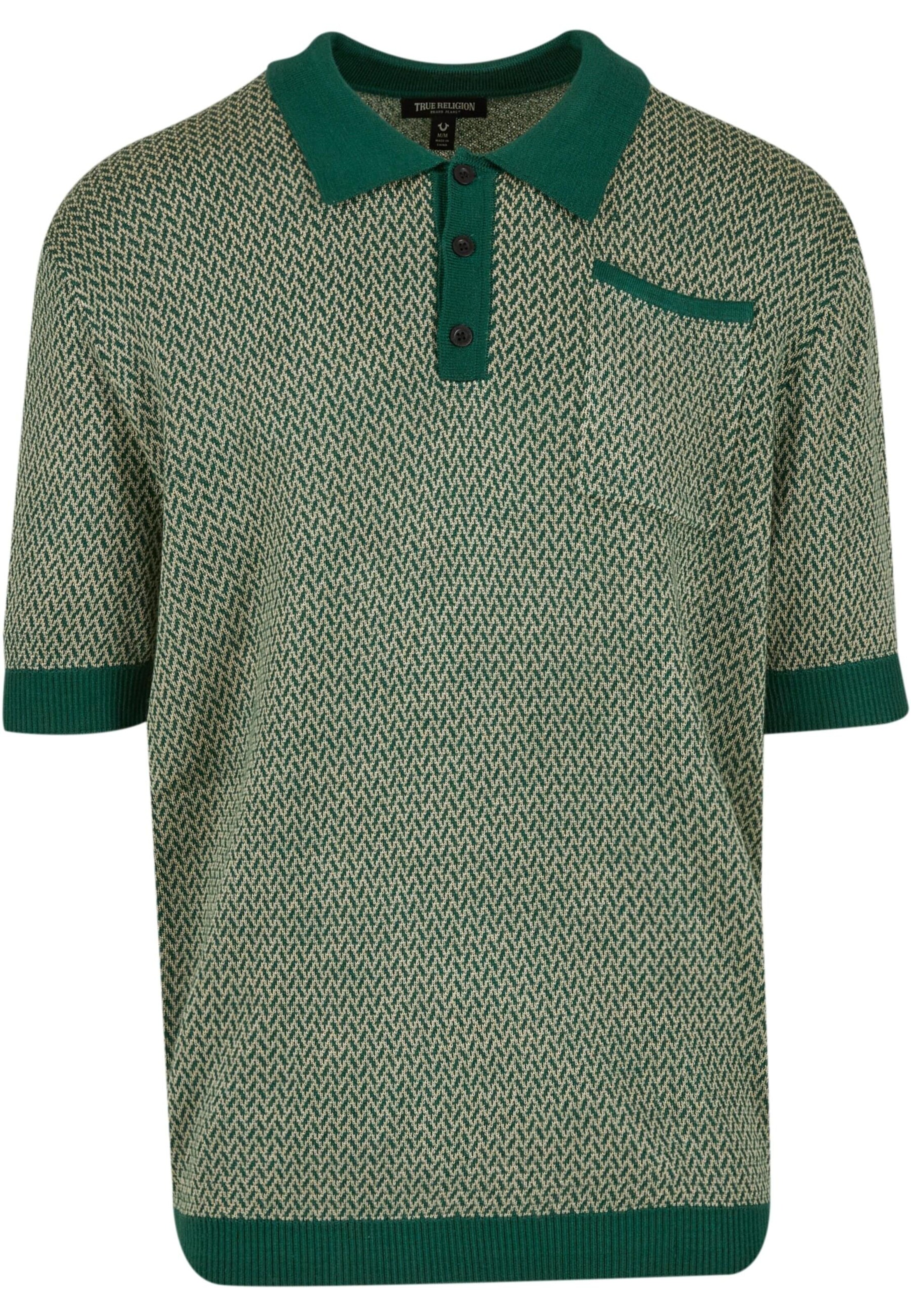 T-Shirt True Religion en vert : devant
