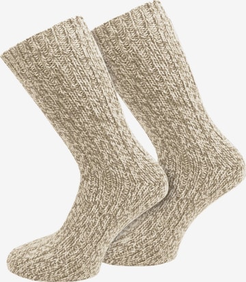 Chaussettes normani en beige : devant