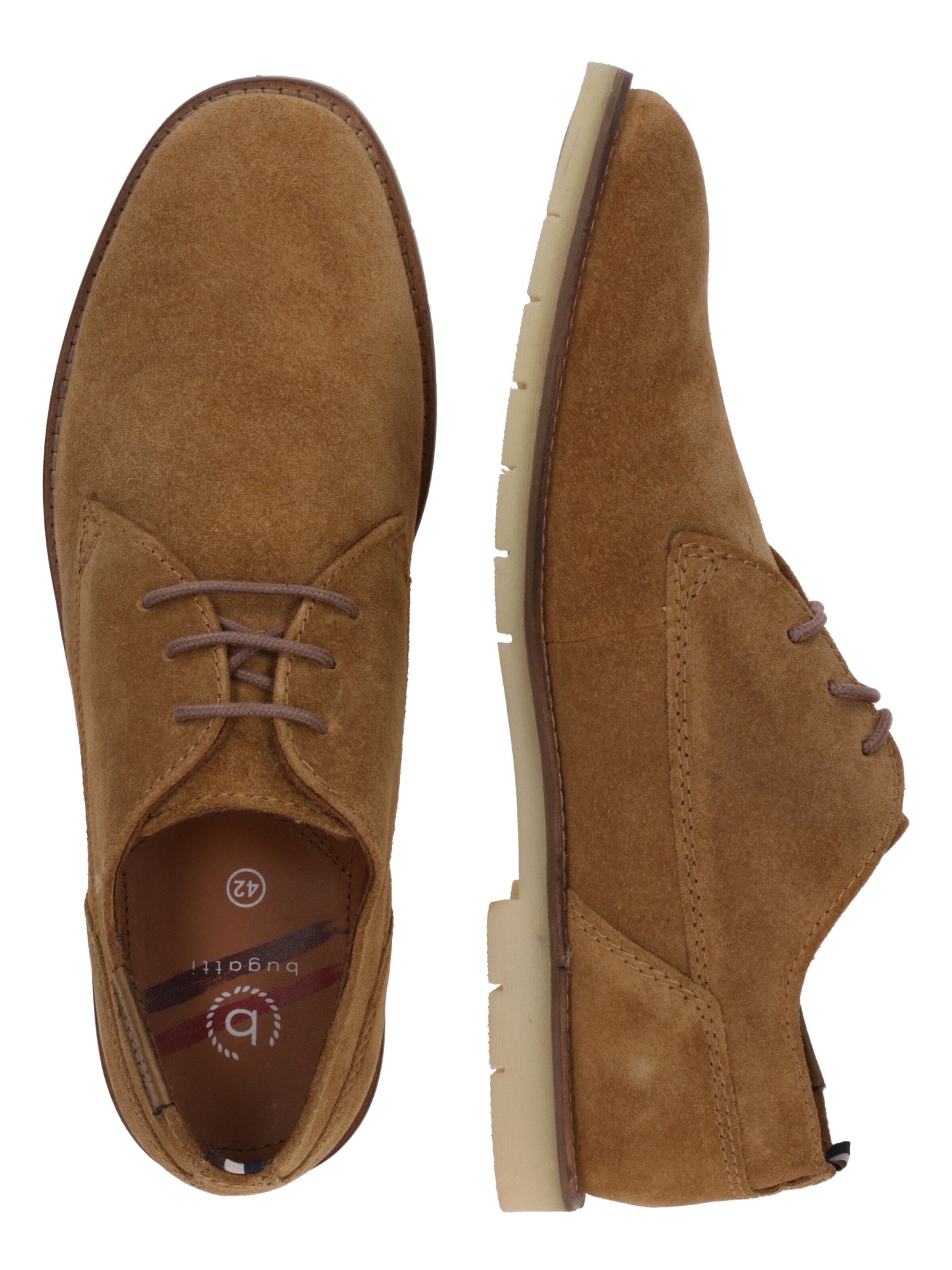 bugatti - Sapato com atacadores em castanho