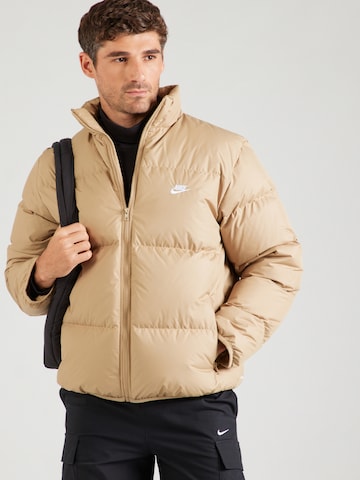 Nike Sportswear Vinterjacka 'CLUB' i beige: framsida