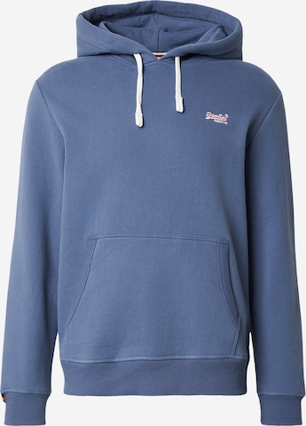 Bluză de molton 'ESSENTIAL' de la Superdry & Co pe albastru: față