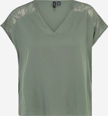 Vero Moda Petite Blouse 'RUSK' in Groen: voorkant