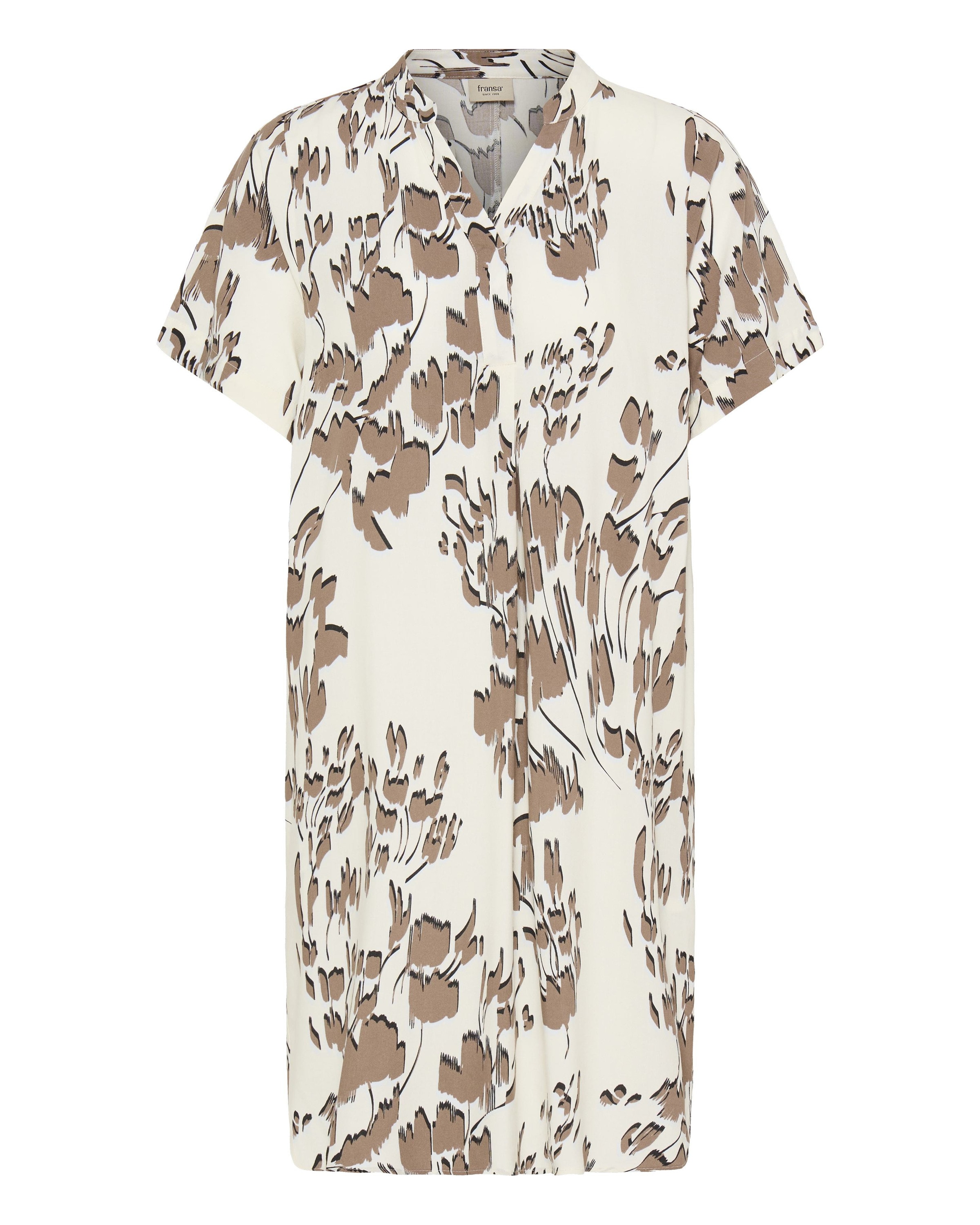 Fransa Tuniek 'HEAT' in Beige: voorkant